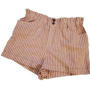 NWT S.O. Pink and white stripe shorts XL